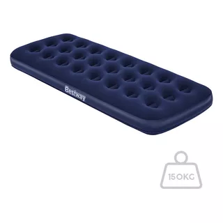 Colchão Inflável Bestway 67000  Cor Azul Hasta 150kg De  76cm X 185cm X 22cm