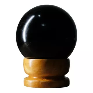 Bola Esfera Obsidiana Preta Pedra Brasileira Natural 7cm 