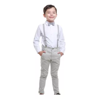 Conjunto Roupa De Casamento Menino Pagem Cinza C001