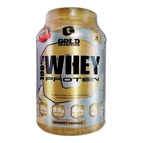 Whey Protein Gold Nutrition Suplementos Proteína 100% Sabor Vainilla gourmet