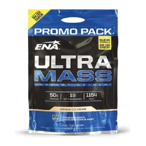 Ultra Mass Ena 3kg Ganador De Peso Proteina Olivos Sabor Vainilla