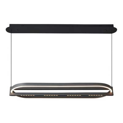 Colgante Led Ramla L Ovoide Negro 72w Aluminio Moderno Negro