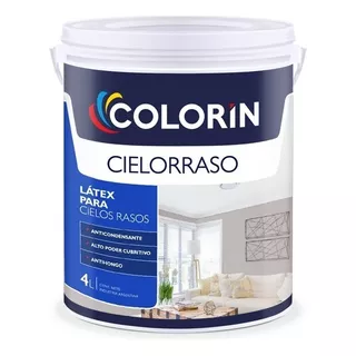 Látex Especial Antihongos Cielorrasos 4l Mate Blanco Colorín