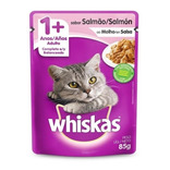 Alimento Whiskas Adultos Whiskas Gatos  para gato adulto todos los tamaños sabor salmón en salsa en sobre de 85 g