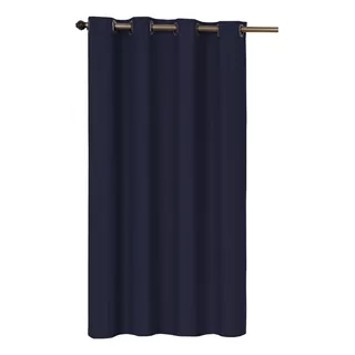 Cortina Blackout 1,40 X 1,60 Corta Luz 100% Blecaute Veda Lu Cor Azul-marinho