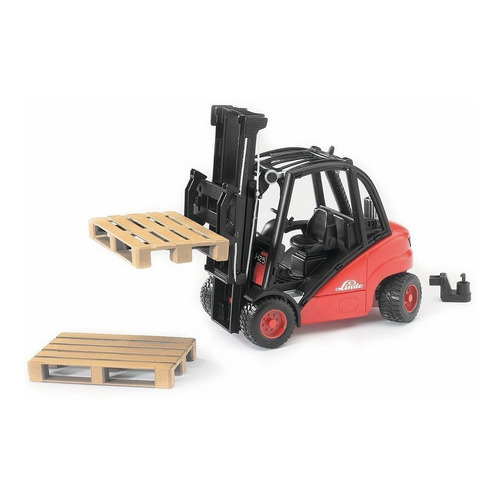 Elevadora C/2 Pallets Linde Forklift H30 - Bruder Personaje Foto