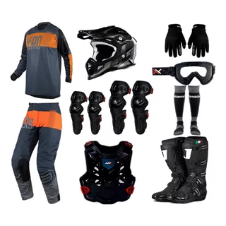 Kit Equipamento Trilha Motocross Asw Protork Ims Roupa Compl