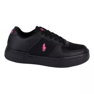 Tenis Urbano Color Negro Polo Hpc Para Mujer 0225