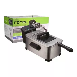 Freidora Con Aceite 2200w Rotel Gtia 1 Año Acero Inox