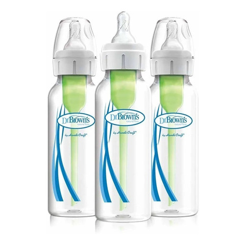 Tetero 8oz Estandar Options+ 3 Pack Color Transparente