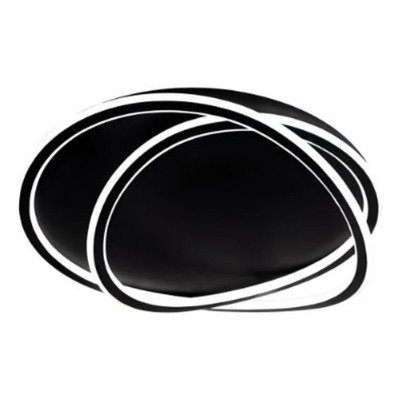 Aplique De Techo Led Rim Negro Ø50cm | Diseño Y Calidez 62w Negro