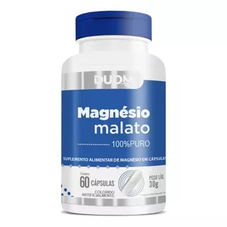 Magnésio Malato 100% Puro Super Mineral Duom Com 60 Cápsulas