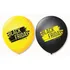 Paquete de globos de látex con estampado N°9 Black Friday de 25 unidades