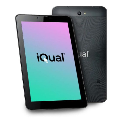 Tablet  iQual T7L 7" con red móvil 16GB color negro y 1GB de memoria RAM