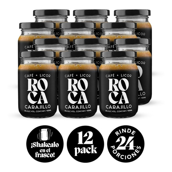 Roca Carajillo Digestivo Café Expreso Licor Herbal 12pack