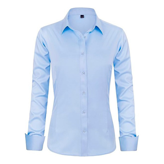 Blusa Oxford Corte Princesa Para Empresas Mujer