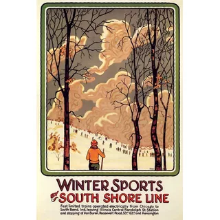 Esportes De Inverno Esqui Nas Montanhas Usa Poster 76cmx50cm