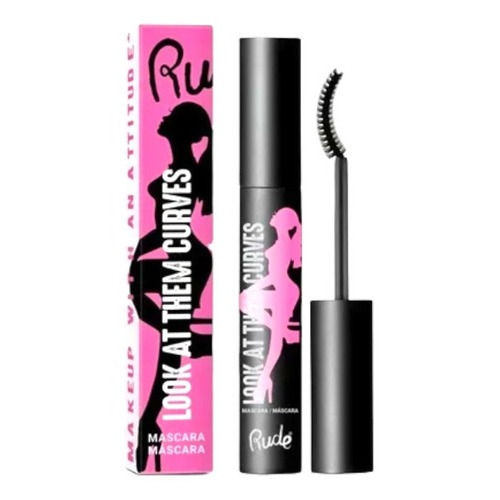 Mascara De Pestañas Look At Them Curves Rimel Rude Cosmetics Color Negro