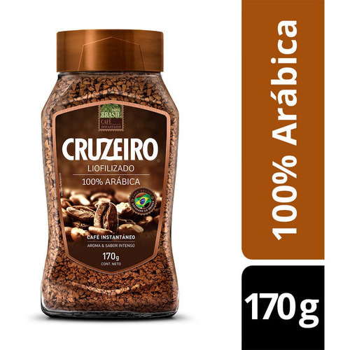 Café Instantáneo Liofilizado Cruzeiro Arábica Frasco 170 G