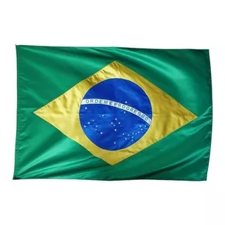 Bandeira Oficial Brasil Cetim Torcedor 1,48x 0,90 Cm.