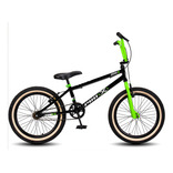 Bicicleta BMX Pro-X Série 1 Aro 20 freios V-brake Cor Preto/Verde