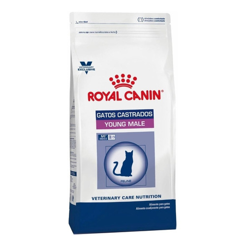 Alimento Royal Canin Veterinary Care Nutrition Feline Gatos Castrados Young Male sabor mix en bolsa de 3.5kg