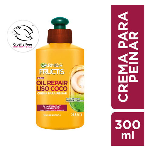 Crema Para Peinar Garnier Fructis Oil Repair Liso Coco 300ml