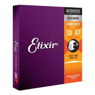Cuerdas Elixir Para Guitarra Acustica 80/20 Bronze 11002