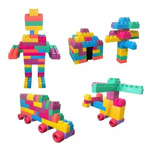 Jogo Blocos De Montar Infantil Brinquedo Diy Models Carros