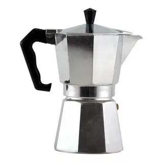 Cafetera Italiana De Aluminio 3 Tazas Mango Plastico