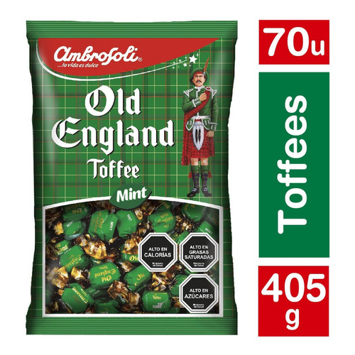 Calugas Ambrosoli Old England Toffee Mint 70 Un Bolsa 405 G