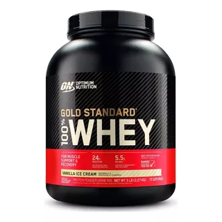 Suplemento En Polvo Optimum Nutrition  Proteína Gold Standard 100% Whey Proteína Sabor Vanilla Ice Cream En Pote De 2.27kg