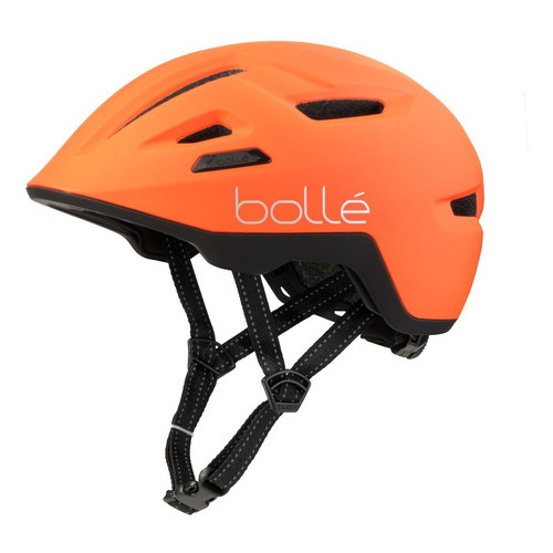 Casco De Ciclismo Bollé Stance Matte Black Color Naranja Talla M
