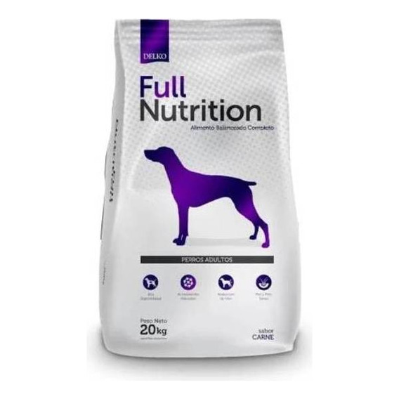 Full Nutrition alimento para perro adulto sabor carne en bolsa de 20kg