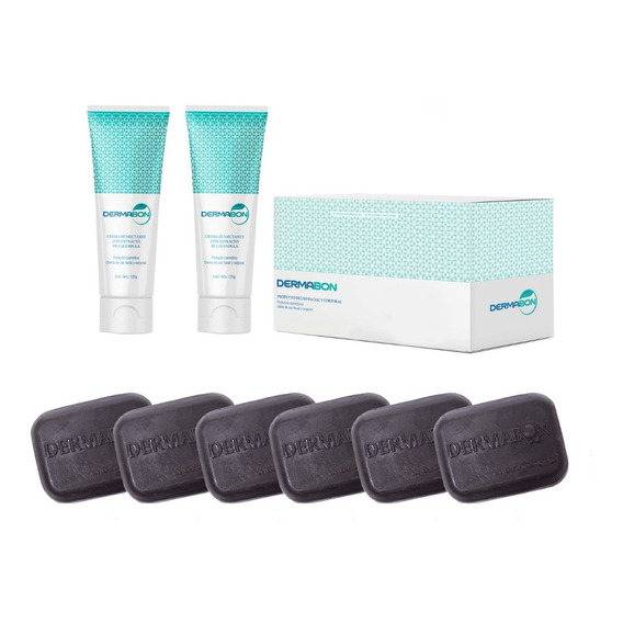 Kit 6 Jabones Dermabon De 90 Gr C/u  Y 2 Cremas Hidratantes