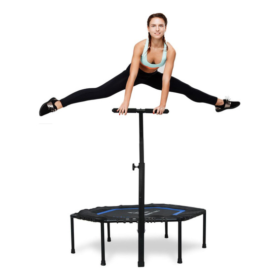 Trampolin Hexagonal Con Barra Agarradera Fitness Ejercicio G