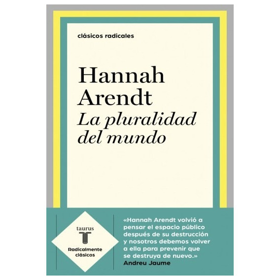 Pluralidad Del Mundo, La - Hannah Arendt