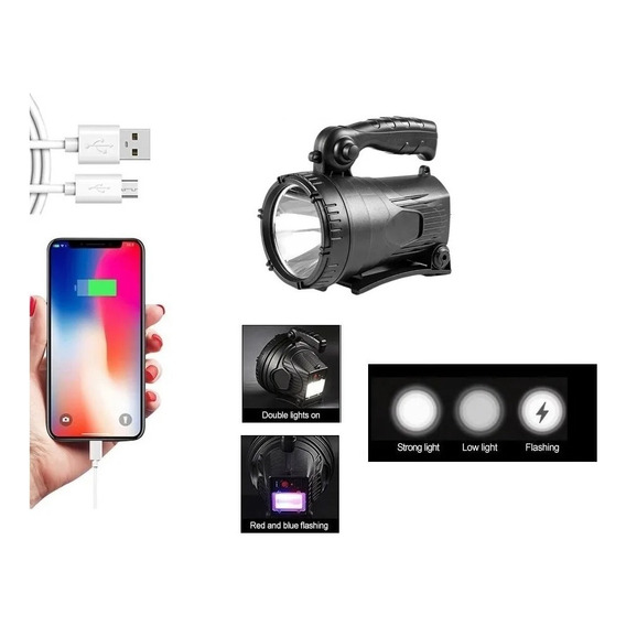 Foco Faro Linterna Mulita+ Agarre+ Soporte+ Powerbank 1700lm Color de la luz Blanco