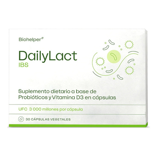 Suplemento en comprimidos Biohelper  IBS DailyLact probióticos en caja 30 un
