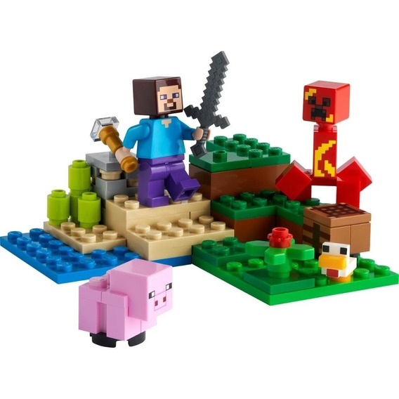 Lego® Minecraft - La Emboscada Del Creeper (21177) Cantidad de piezas 72