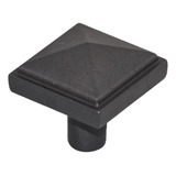 Jaladera Botón Negro Mate Cerrajes Para Muebles 0402-849