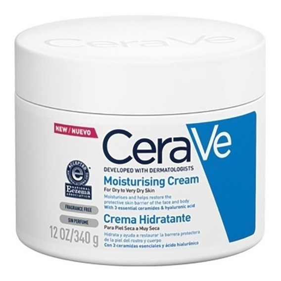 Cerave Crema Hidratante Pote X 340 Gr Fragancia Sin fragancia