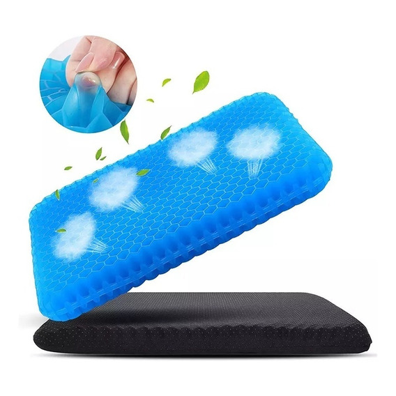 Cojin Silicona Gel Asiento Funda Tela