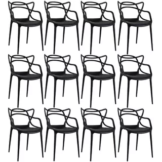 12 Cadeiras Allegra Cozinha Ana Maria Inmetro  Cores Cor Da Estrutura Da Cadeira Preto