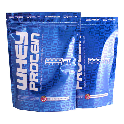 Whey Protein 2lbs Good Fit Blend Proteína Lactea + Vegetal Sabor Vainilla Ice Cream