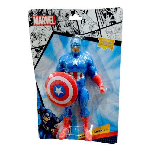 Muñeco Articulado Capitán América En Blister 23cm Marvel