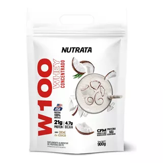 100% Whey Protein Concentrado Premium W100 Nutrata 900g