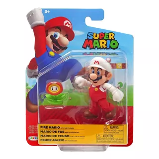 Super Mario Bros Figura Mario De Fuego 10 Cm Altura Jakks