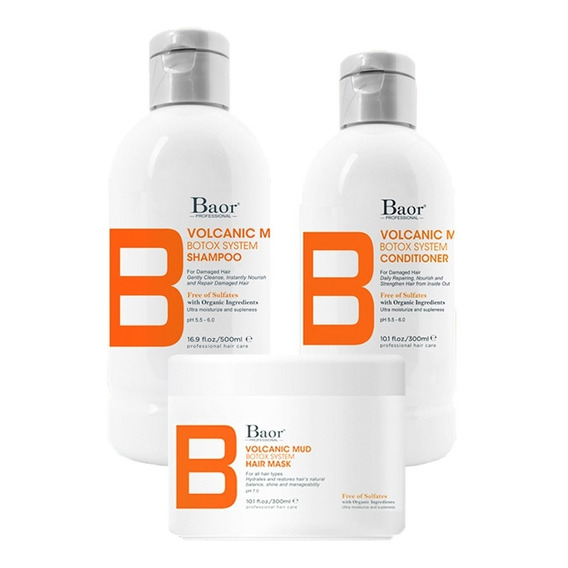 Baor Kit Volcanic B Shampoo + Acondi. + Hair Mask