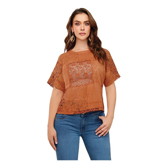 Blusa Casual Mujer Naranja 960-66